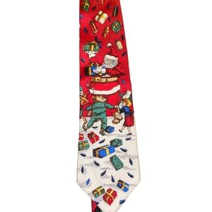 Andhurst 100% Silk Santa Claus Christmas Tie Men’s Christmas Tie Holiday Tie